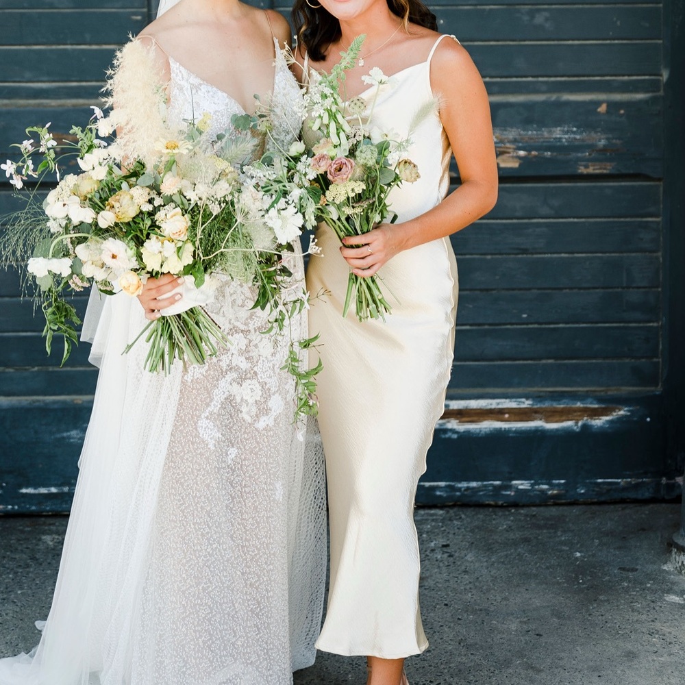 Rat and Boa Gold Satin Dress